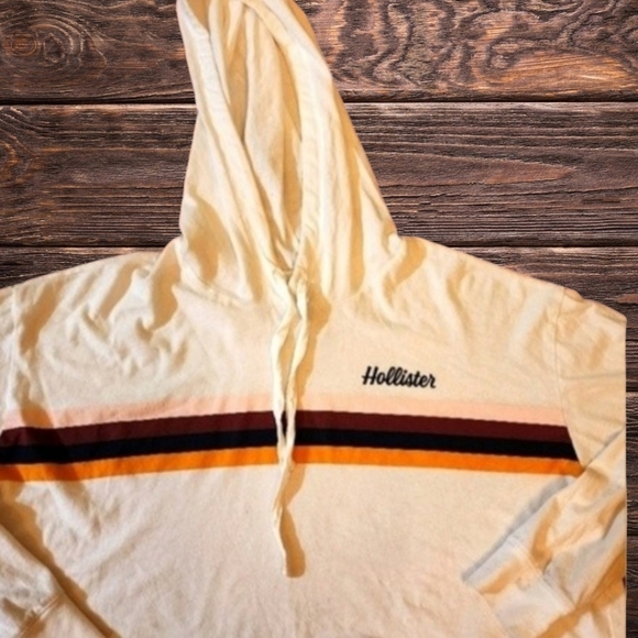 Hollister Boyfriend Racer Stripe Long Sleeve Top - Picture 3 of 6